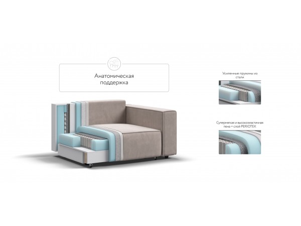 Кресло BOSS SOFT MODOOL велюр Monolit латте