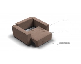 Кресло Босс Софт Модуль велюр Монолит мокко