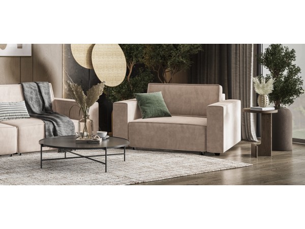 Кресло BOSS SOFT MODOOL велюр Monolit латте