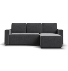 Угловой диван Лофт велюр Монолит серый