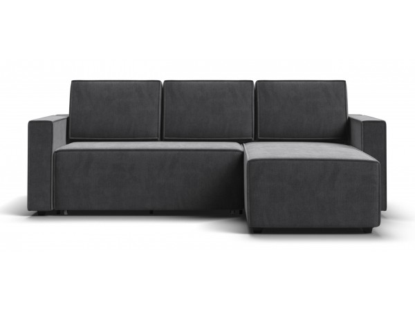 Угловой диван Лофт велюр Монолит серый