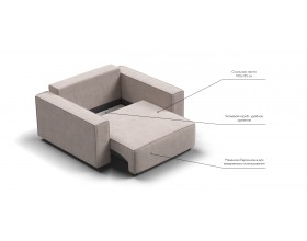 Кресло Босс Софт Модуль велюр Монолит латте