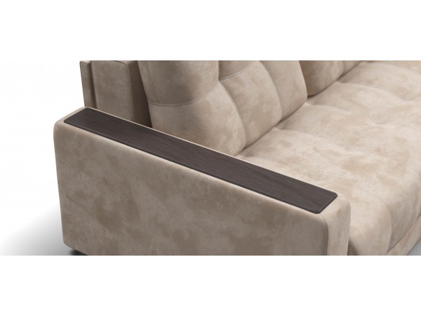 Диван Босс Маркет двухместный велюр Алькантара пепел