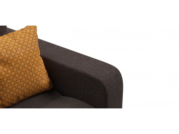 Угловой диван Уют Рогожка Мальмо шоколад