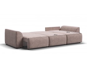 Кинг угловой диван Велюр Роял пион