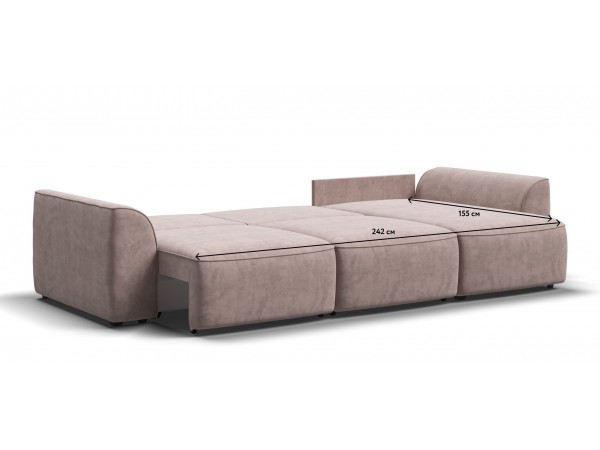 Угловой диван KING SE Велюр Royal пион NEW