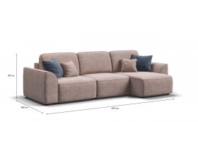 Угловой диван KING SE Велюр Royal пион NEW