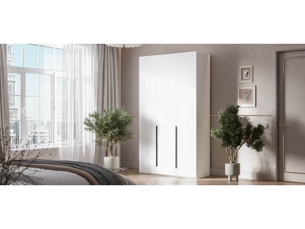 Босс Стандарт 135*236 шкаф распашной 3Д+ящики Белый