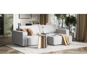 Угловой диван Босс Софт Модуль Велюр Монолит сталь