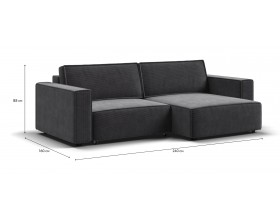 Угловой диван Босс Софт Модуль Вельвет Корд графит