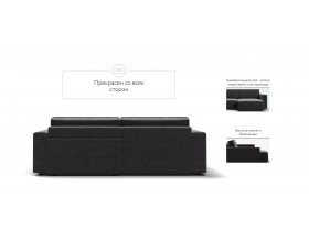 Угловой диван Босс Софт Модуль Вельвет Корд графит