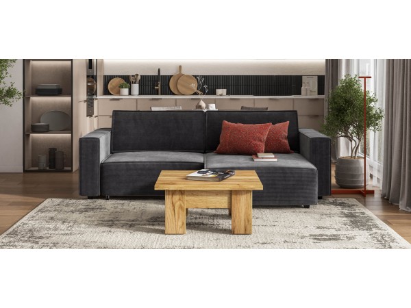 Угловой диван Босс Софт Модуль Вельвет Корд графит