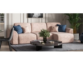 Кинг угловой диван Велюр Роял пион