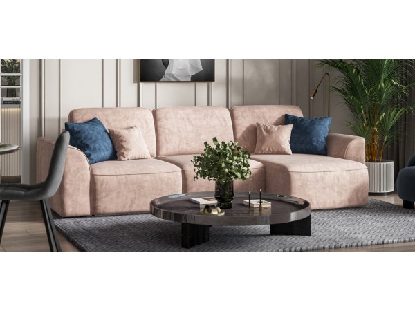 Угловой диван KING SE Велюр Royal пион NEW