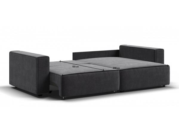 Угловой диван Босс Софт Модуль Вельвет Корд графит