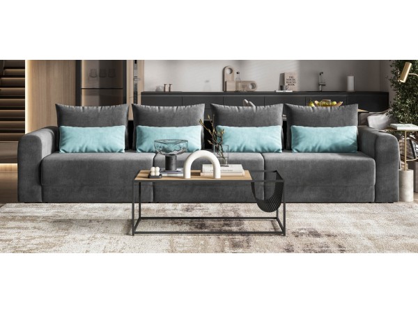 Модульный диван РИЧМОНД MODOOL MAX Велюр Monolit серый