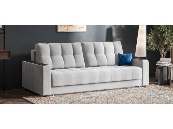 Диван Босс Маркет велюр Монолит сталь