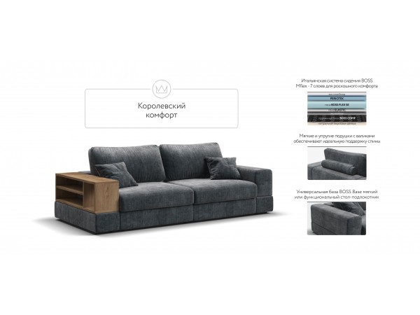 Диван-кровать BOSS MODOOL шенилл Gloss карбон