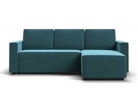 Угловой диван Лофт велюр Монолит зеленый