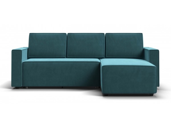 Угловой диван Лофт велюр Монолит зеленый