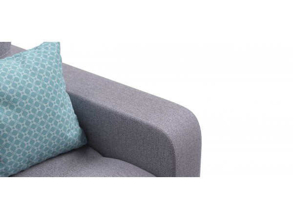 Угловой диван Уют Рогожка Мальмо платина