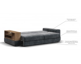 Диван-кровать Босс Модуль шенилл Глосс карбон