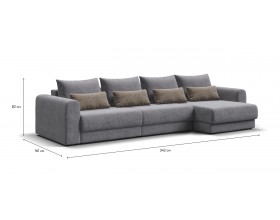 Модульный угловой диван РИЧМОНД MODOOL MAX Велюр Роял агат