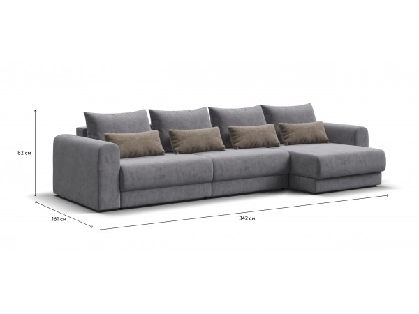 Модульный угловой диван РИЧМОНД MODOOL MAX Велюр Роял агат