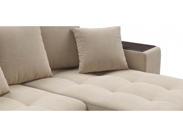 Угловой диван Ванкувер велюр Монолит латте