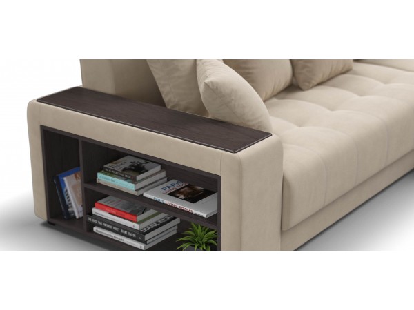 Угловой диван Ванкувер велюр Монолит латте