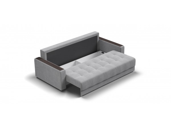 Диван Босс Маркет велюр Монолит сталь