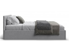 МП Белла Кровать+ПМ 160*200 велюр Монолит сталь