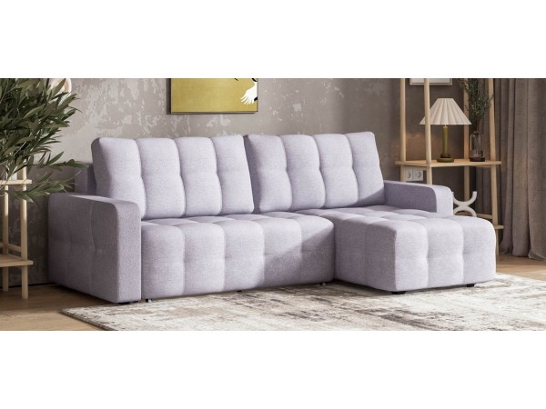 Угловой диван Уют Рогожка Мальмо платина