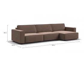 Угловой диван BOSS SOFT MODOOL MAX велюр Monolit мокко