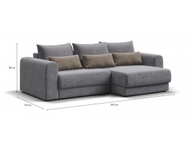 Модульный угловой диван РИЧМОНД MODOOL Велюр Роял агат