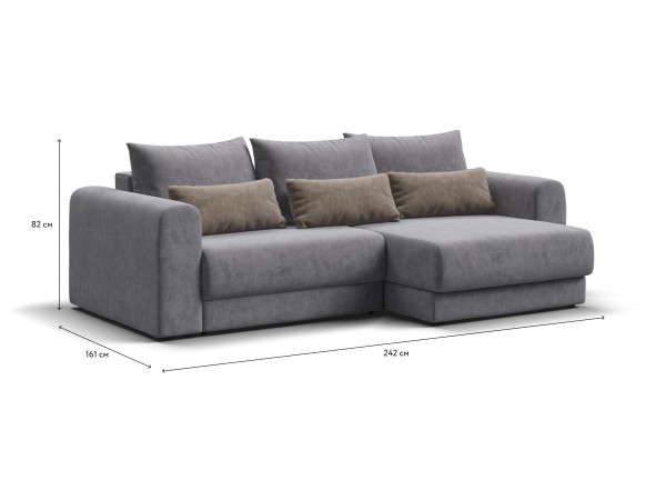 Модульный угловой диван РИЧМОНД MODOOL Велюр Роял агат