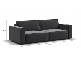 Диван BOSS SOFT MODOOL Вельвет CORD графит