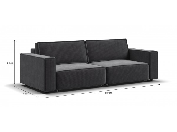 Диван BOSS SOFT MODOOL Вельвет CORD графит