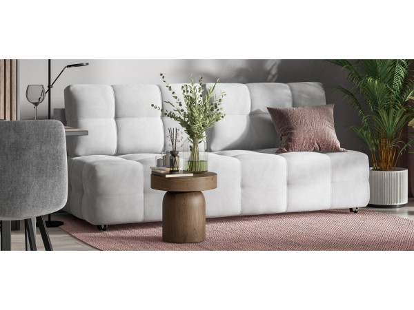 Диван Уют мини велюр Монолит сталь