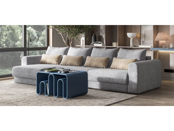 Модульный угловой диван РИЧМОНД MODOOL MAX Велюр Роял агат