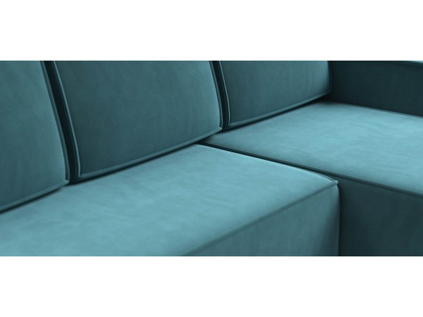 Угловой диван Лофт велюр Монолит зеленый