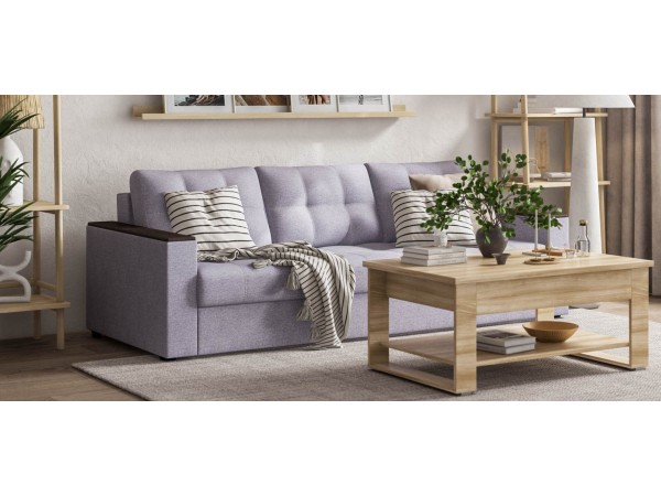 Диван Атланта НПБ 90 Рогожка Мальмо платина