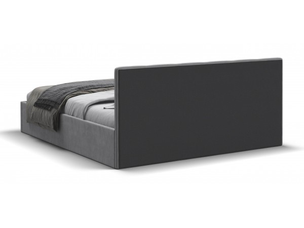 МП Белла Кровать+ПМ 160*200 велюр Монолит сталь