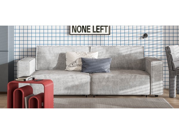 Диван BOSS SOFT MODOOL Вельвет CORD серый