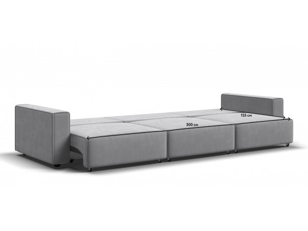 Диван BOSS SOFT MODOOL MAX велюр Monolit сталь