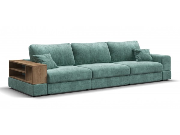 Диван-кровать Босс Модуль Макс, полка слева, Шенилл Глосс минт