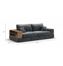 Диван-кровать Босс Модуль шенилл Глосс карбон