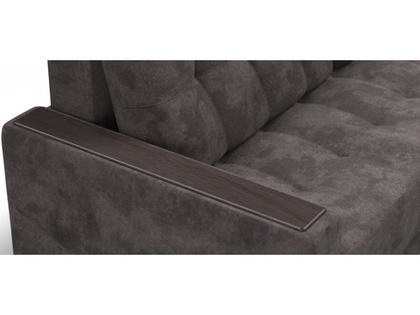 Диван Босс Маркет велюр Алькантара серый