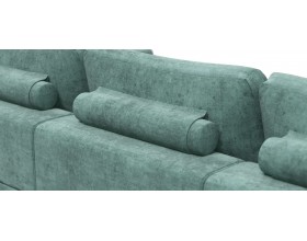 Угловой диван-кровать Босс Модуль XL левый, полка слева, шенилл Глосс минт