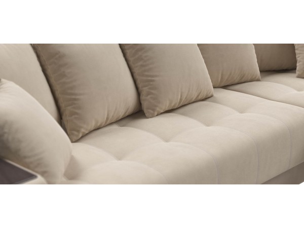 Угловой диван Ванкувер велюр Монолит латте